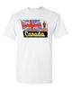 Tricou Retro de Călătorie Vtg Art Suvenir Turistic Canada Steagul Canadian