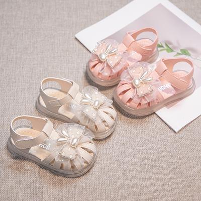 Scarpe da Bambina con Dita Scoperte Scarpe da Bambini Piccoli con Coniglietto Cartone Animato Scarpe da Principessa con Fiocco Scarpe Estive da Bambino per la Spiaggia Antiscivolo