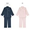 Wacoal Sleep Science Cotton Satin Shirt Pajama Long Cotton Size Women's Set, Sleeve, 100% (PI-Pink, L)