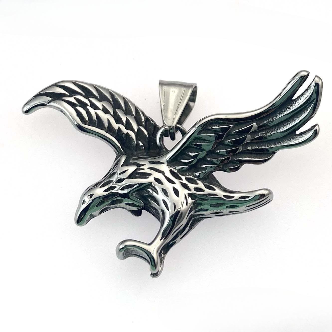 

Нержавеющая сталь Красный Орел крылья расправлены мужские кулоны аксессуары титановое стальное ожерелье винтажный орел кулон