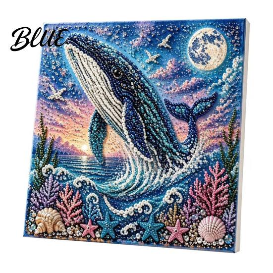 Handmade Beach House 3D Art Painting Kit Faux Pearl Decor Ocean Marine Life DIY Kit