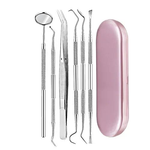 Dental Mirror Sickle Tartar Scaler Teeth Pick Spatula Dental Laboratory Equipment Dentist Gift Oral Care Tooth Cleaning Tools