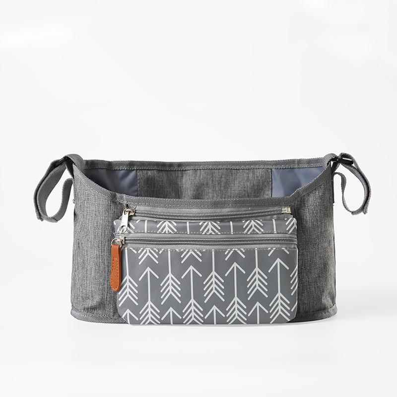 Baby Stroller Organizer Bag With Oxford Fabric Storage For Traveling And Shopping