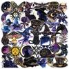 50 Pcs Cartoon Magic Witch Stickers for Notebook Helmet Tablet Cup Skate Suitcase Scrapbook Decorate Clear Waterproof Decals