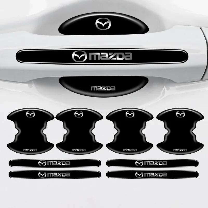 2025 Hot 8PCS Car Door Handle Decoration Stickers Wiper Decal Auto Accessories for Mazda 3 Bj Bn 323 Axela Atenza CX-3 CX-4 CX5