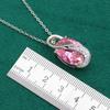 Jewelry Zircon Bracelet Necklace Earring Ring Jewelry Set