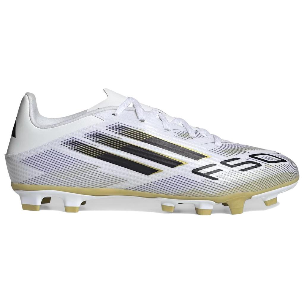 Adidas F50 Club Versatile Comfortable MG FG Anti-Slip Durable Football Shoes Unisex Football Shoes White Platinum JI0046