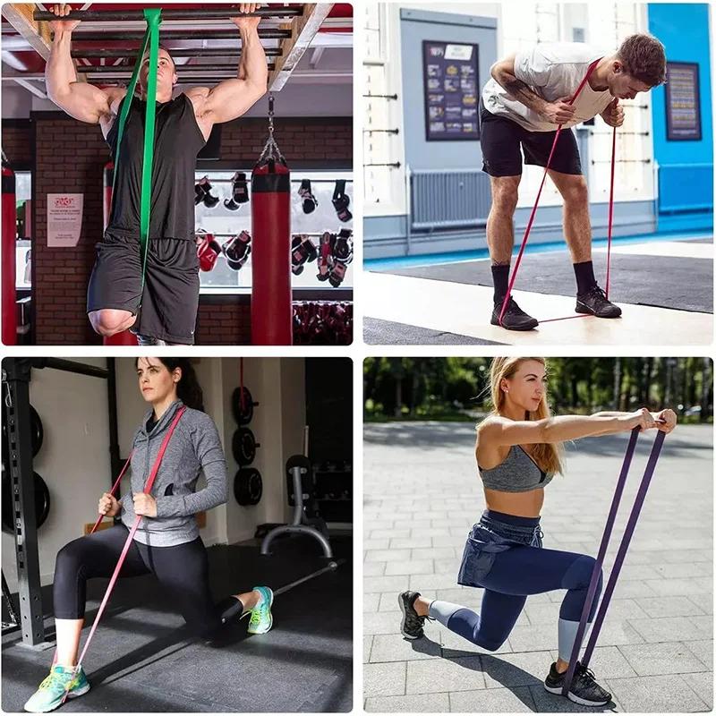 Strapazierfähiges Latex-Widerstandsband Übung Elastisches Band für Fitness Kraft Klimmzug-Unterstützungsband Training Pilates Fitnessgeräte Praktische Anwendung
