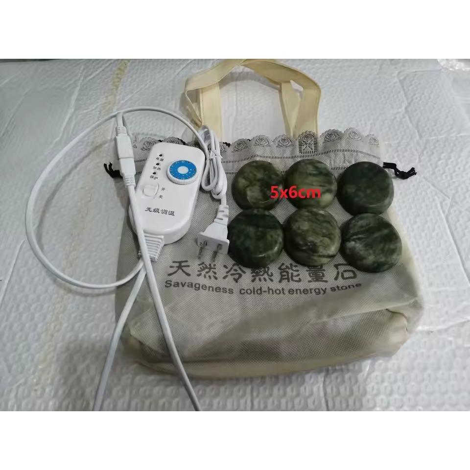 Adjustable/constant Temperature Natural Energy Massage Stones Heater Bag/with 8pcs or 16pcs Cold Hot Spa Rock Lava Stone Sets