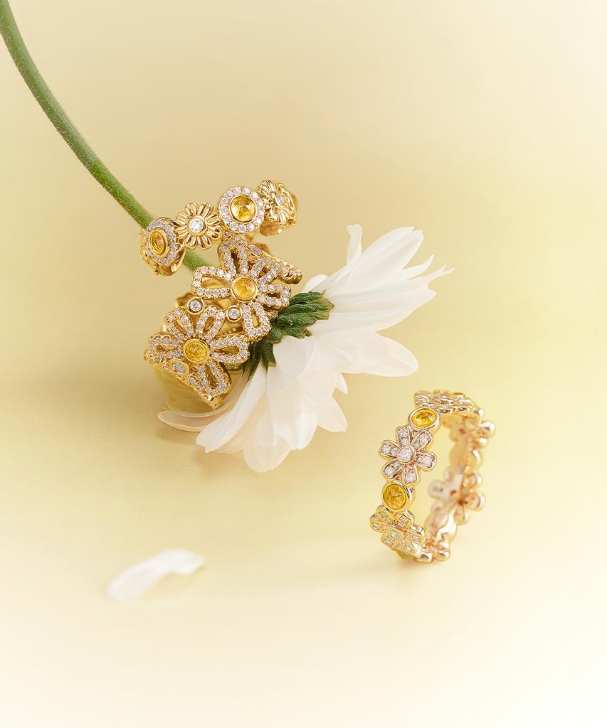 Lola Rose Daisy Citrine Gemstone Women'S Cubic Ring