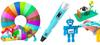 Blue 3D Pen for Children, Developmental Toy, Printer, Gift + Refill