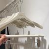 Milk White Solid Wood Hanger Clothing Store Special Clothes Support Wooden Pants Rack Internet Celebrity Thickened Women'S Clothing Hanging
