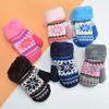 Cute Knitted Yarn Winter Gloves Full Finger With Halter Gloves Thickened Warm Knitted Gloves Outdoor