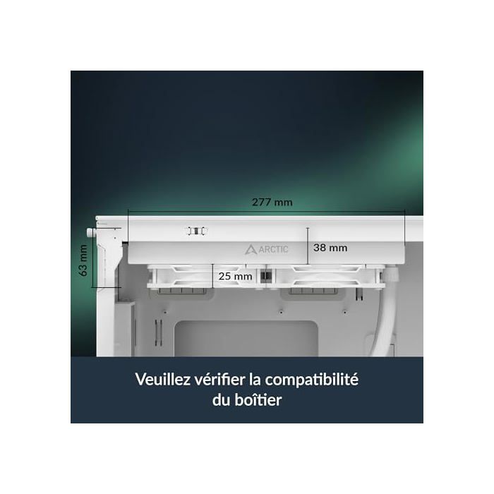 Refroidisseur CPU AIO - ARCTIC - Liquid Freezer III Pro 240 A-RGB - Blanc - 2 x 120 mm - AMD/Intel