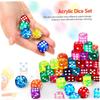 EXCEART 100 Colorful Mini Acrylic Dice for Play, Games, and Classrooms, Small Design with Storage Box