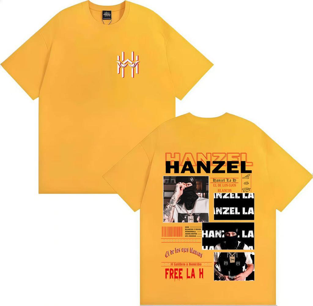 Rapper Hades 66 Free La H Album Harajuku Double Sided Print Graphic Cover Mens Clothes Gothic Short Sleeve Casual Oversized Tops