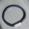 Best-Selling Geometric Leather Bracelet with Alloy Magnetic Clasp for Men