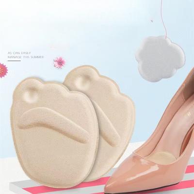 1 Paar Halbe Größe Polster Vorfußpolster Schmerzlindernd Verdickt Schmerzlindernde Sohlenpolster High Heel Einlegesohle Damen Unsichtbares Halbes Polster Fußschutz Sandalen Silikon