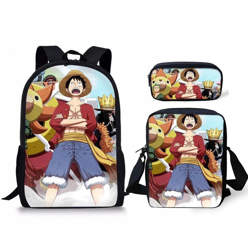 One Piece Backpack Set For Kids With Breathable Oxford Fabric And Cartoon Character Design For School Use