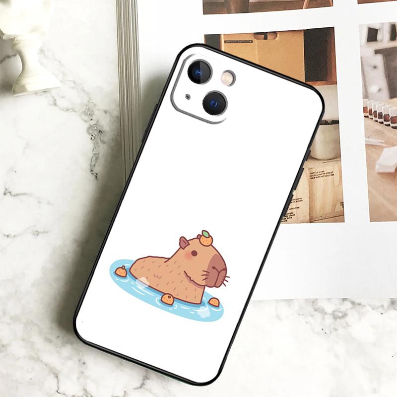 

Capybara Spa Phone Case For iPhone 17 16 15 14 13 12 11 Pro Max Plus 12 13 Mini 16e 17 Air Cover Coque iPhone 12 mini