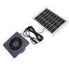4 Inch Exhaust Fan with 6W Monocrystalline Silicon Solar Panel Grey Round Solar Vent Fan for Chicken Coop Greenhouse