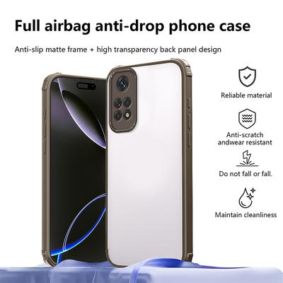 Luxury Transparent Anti Fall Phone Case for Redmi Note 10 10S Note 11 Pro Note 12 Pro Clear Shockproof Bumper Back Cases Cover