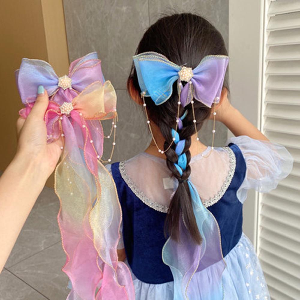 Colorful Bow Braided Hairband for Girls – Princess Ribbon Hairpin Accessory