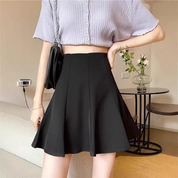 

Chic High-Waisted A-Line Midi Skirt: Versatile, Slimming, and Trendy Japanese-Style Women s Fashion for Petite Figures. 4XL чорний