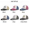 Baseball Cap Motorcycle Washed Vintage Cap Color Block Wide Brim Duck Tongue Hat