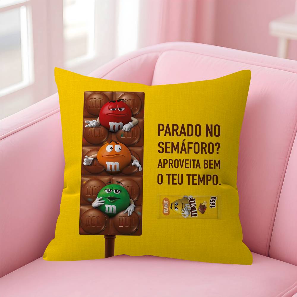 MMs Chocolate Candy Meme   pillow cover sofa cushion cover home room decoration children gift