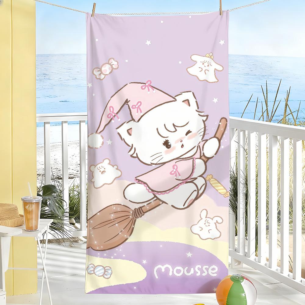 

Cute M-Mikko Cartoon Towel Soft Pool Gift For Travel Gym Shower Camping Quick Dry Sports Large Beach Towels W30*H60(CM)