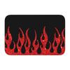 Custom Big Fire Orange Flames Doormat Anti-Slip Entrance Kitchen Bathroom Floor Door Mat Vintage Burning Flame Garden Carpet Rug