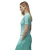 Y-3 Fitted Short Sleeve T-Shirt Solid Color Round Neck Pullover Stretch Women tops Cyan IV7751