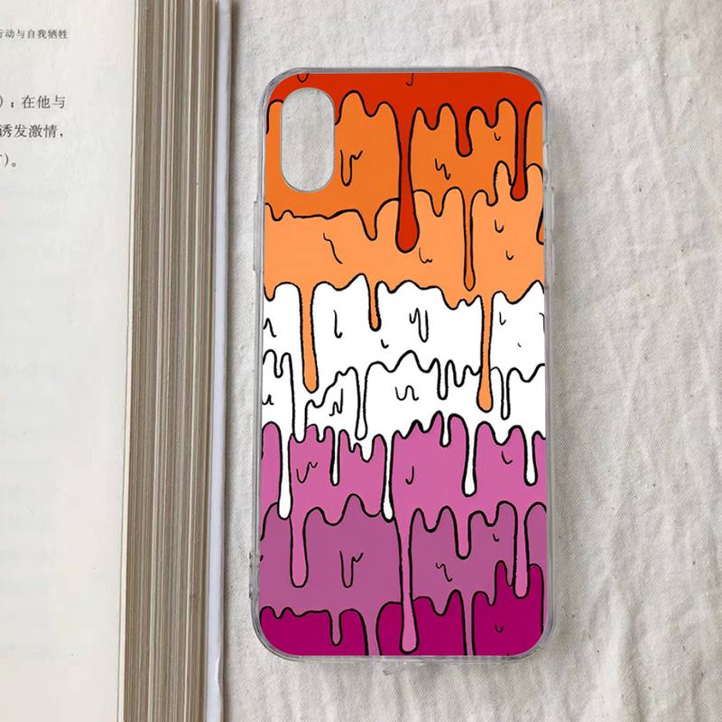 Melting Trans Pride LGBTQ Phone Case For iPhone 11 12 13 14 Mini Pro Max XR X XS TPU Clear Case For 8 7 6 Plus SE 2020