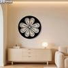 Modern Elegant Floral Metal Wall Art, Weather-Resistant Iron Flower Mural for Indoor Outdoor Decor