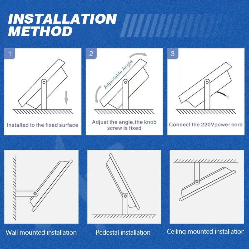 Led Flood Light 50W 100W 200W IP65 Waterproof LED220V Outdoor Floodlight Spotlight LED Reflector Street Lamp Wall Flood Lights