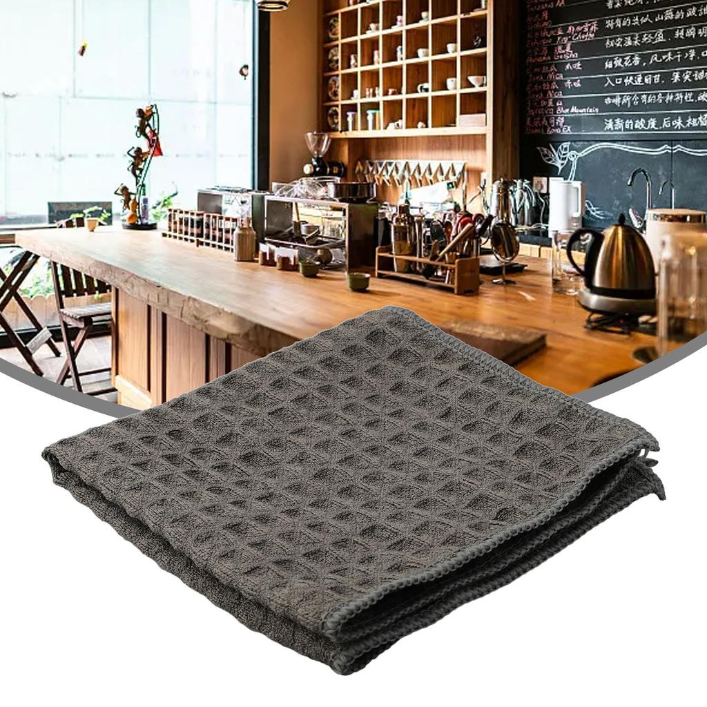 Microfiber Towels Waffle Towel Dish Cloth For Kitchen Towel 30*30cm Dark Grey Kitchen Dish Cloths Light Grey Waffle Towel
