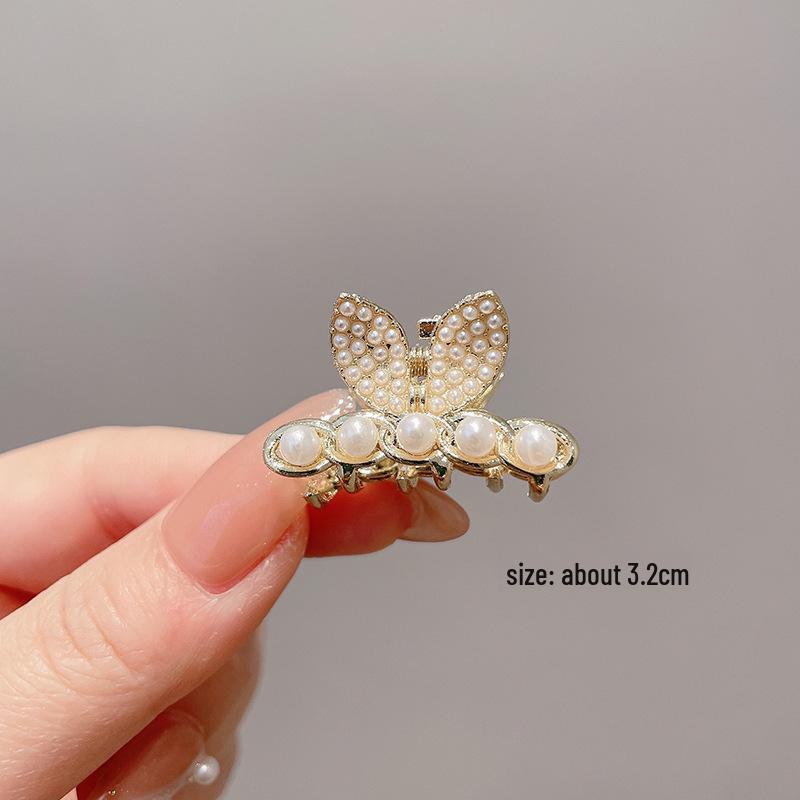 Women's Half-Tied Pearl Hairpin - 2024 New Side Clip for Back of Head