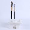 Combined Paintbrush Care Unit Solvent Resistant Design With Lid And Carrying Handle 6.5x6.5x3.5 Storage System