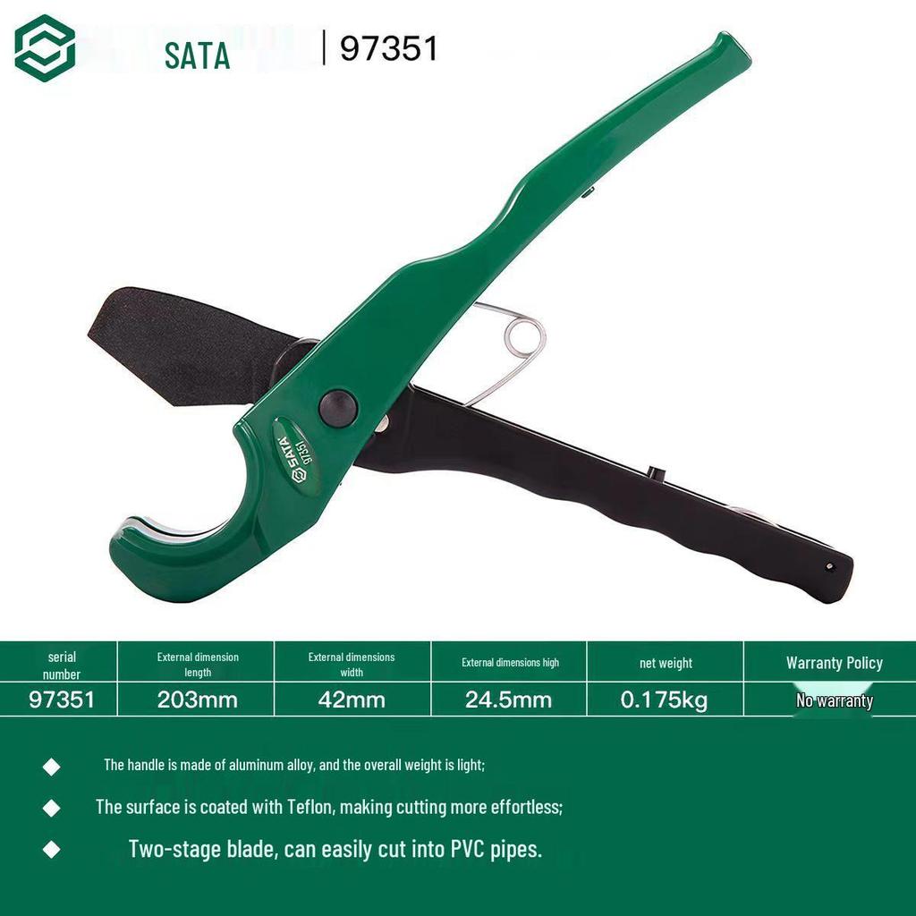 SATA 97351 Quick Pipe Cutter for PVC, PPR, and PE Pipes