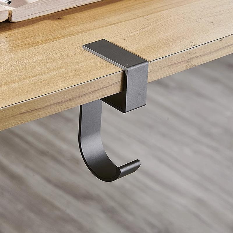 

5-образный крючок для края стола, подвешивание сумки на боковую часть стола для студентов, съемные держатели для офисных сумок, крючки для стола, органайзер для офисного стола серый