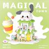 Sanrio Building Blocks Disney Kuromi My Melody Strawberry Bear Pochacco Small Pellet Street Scene Jigsaw Toy Model Gift