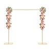 2*2.1m Wedding Arch Door Background Wrought Iron Decorative Props Flower Rack Gold for Supporting Lightweight Climbing Plants