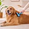 Self-cleaning Dog Grooming Brush, Pet Detangling Brush with Anti-Slip Handle, Pet Shedding Comb for Long Short Haired Cats Dogs Loose Fur Removal