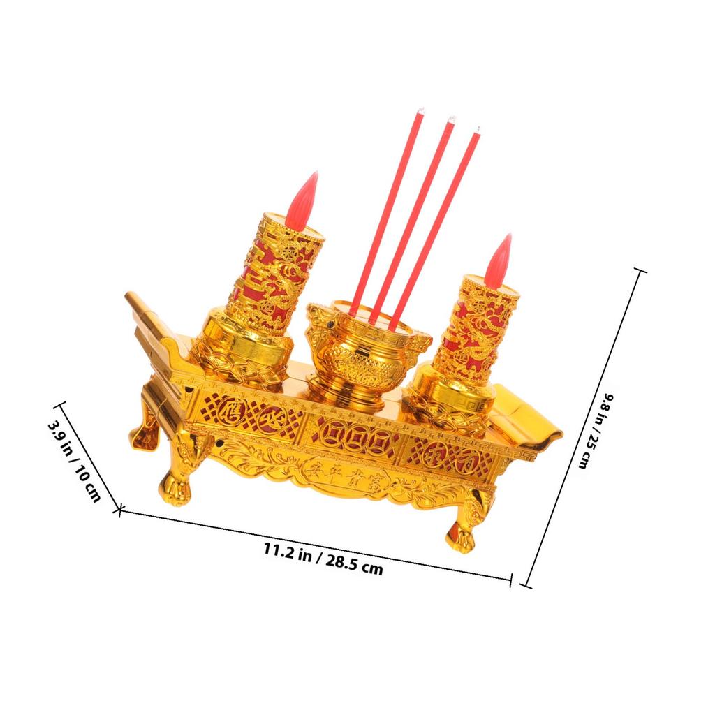 LED Retro Chinese Buddha Light Chinese Style Buddhist Supply Lamp for Meditation Temple Worship