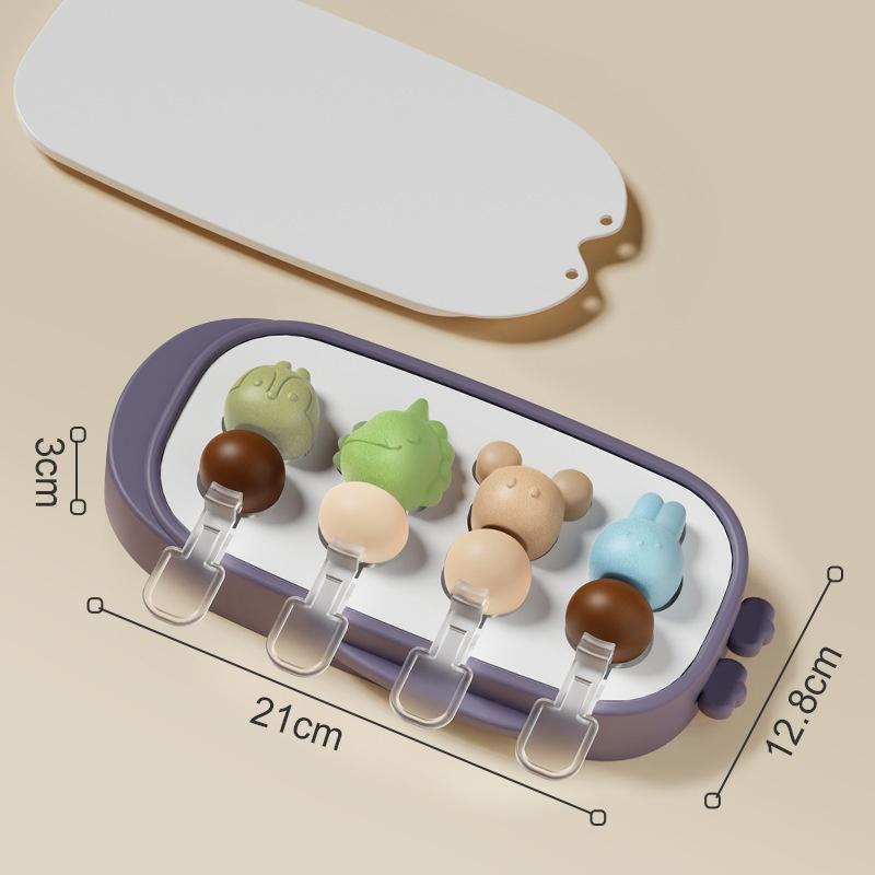 Cartoon Niedlich Eis Silikonform Eisformen Wiederverwendbar Leichtes Entformen DIY Eiswürfelformen Eiswürfelbereiter für Whiskey