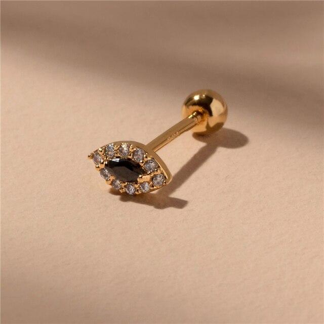 1pc Real Silver 925 Earring  Trend Earrings For Women Devil Eyes Stud Earrings Pendientes For Wedding Party Gift