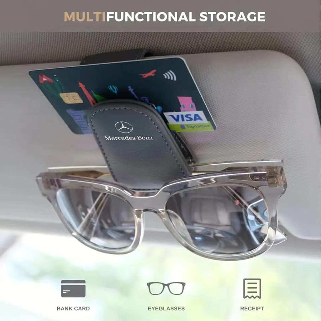 YEW1 Car Eyeglass Holder Glasses Storage Clip For Mercedes Benz AMG GLE GLC W205 W206 W203 W204 W210 W212 Auto Sunglasses Accessories