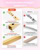 Arch Backdrop Stand, 2.4 x 2.4 m, Stable Structure, Easy Assembly, Square Gold Metal Arch Backdrop Stand for Wedding, Birthday Party, Graduation,