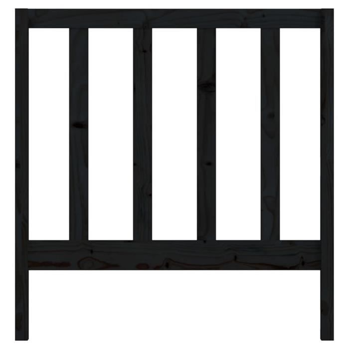 VidaXL Headboard Black 96x4x100 Cm Solid Pine Wood 817674